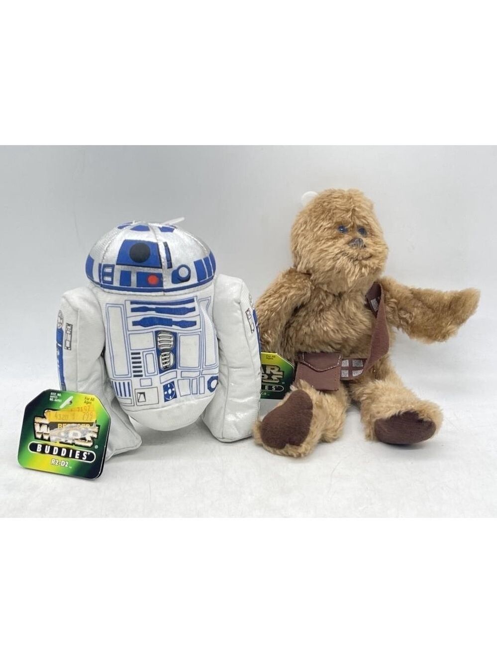 Star Wars Plush Toy Set R2-D2 Chewbacca One Size White Blue